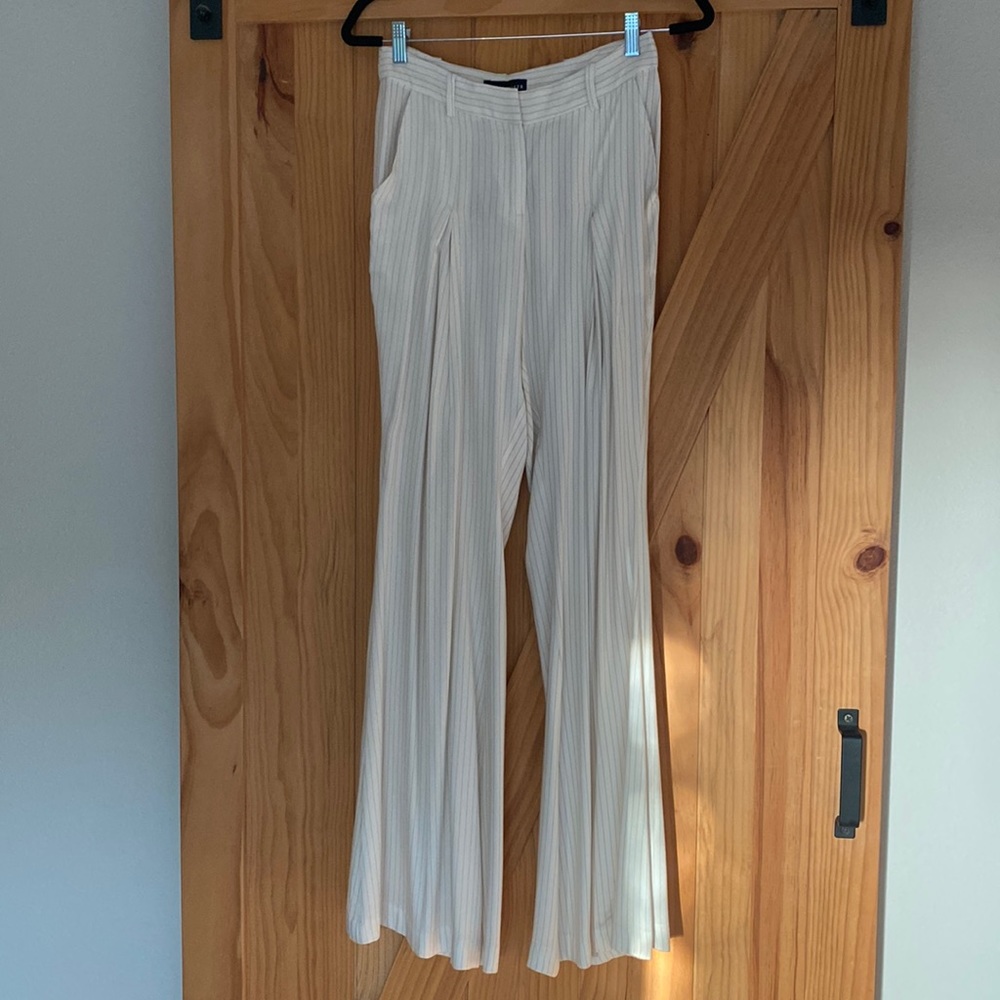 STYLESTALKER Odysseus Pant in White Stripe Print